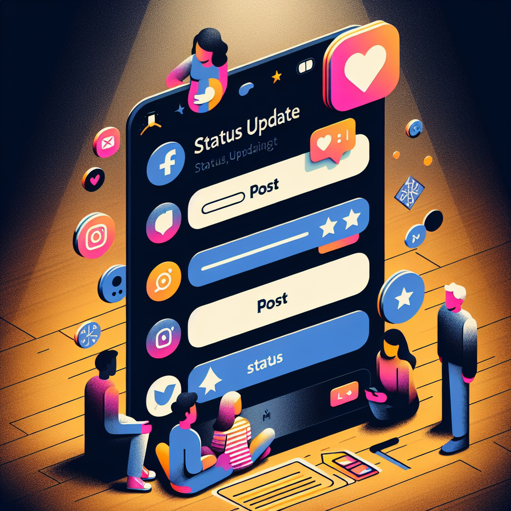 Facebook status update interface example