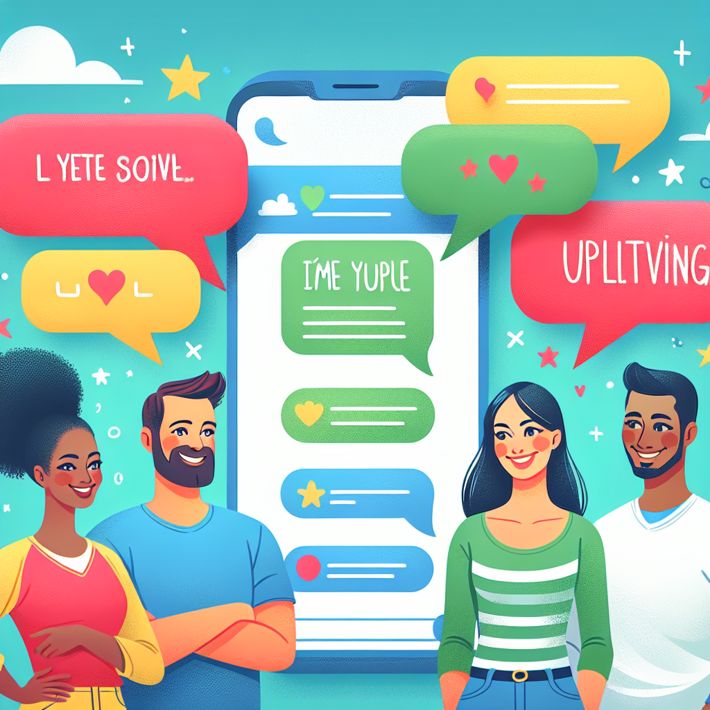 Facebook Messenger conversation illustration showing friendly online communication scenarios
